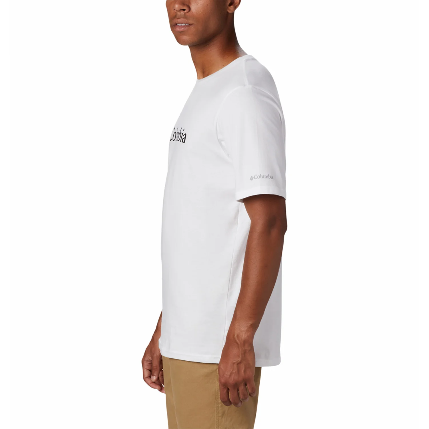 Polera Manga Corta Hombre Basic Logo Blanco Columbia - Image 2