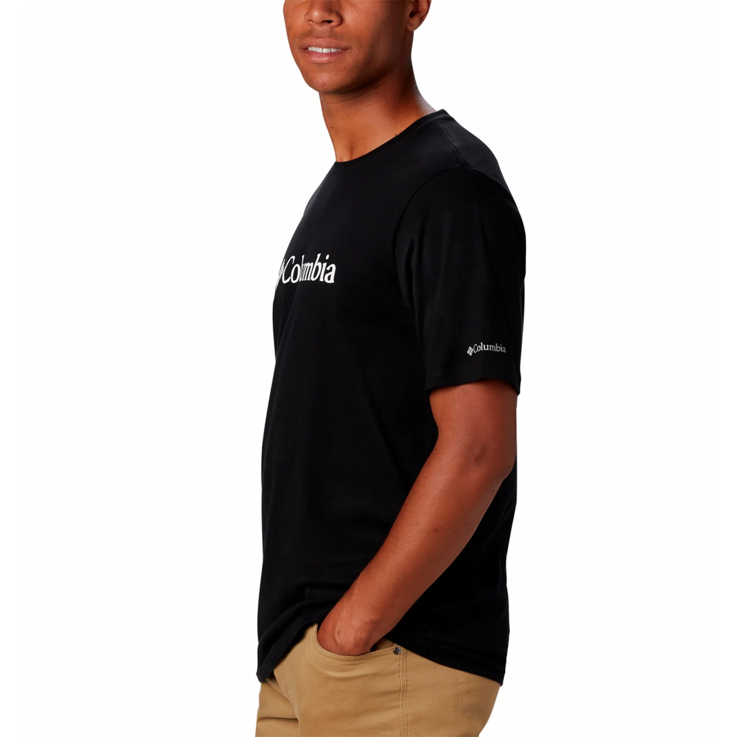 Polera Manga Corta Hombre Basic Logo Negro Columbia - Image 2