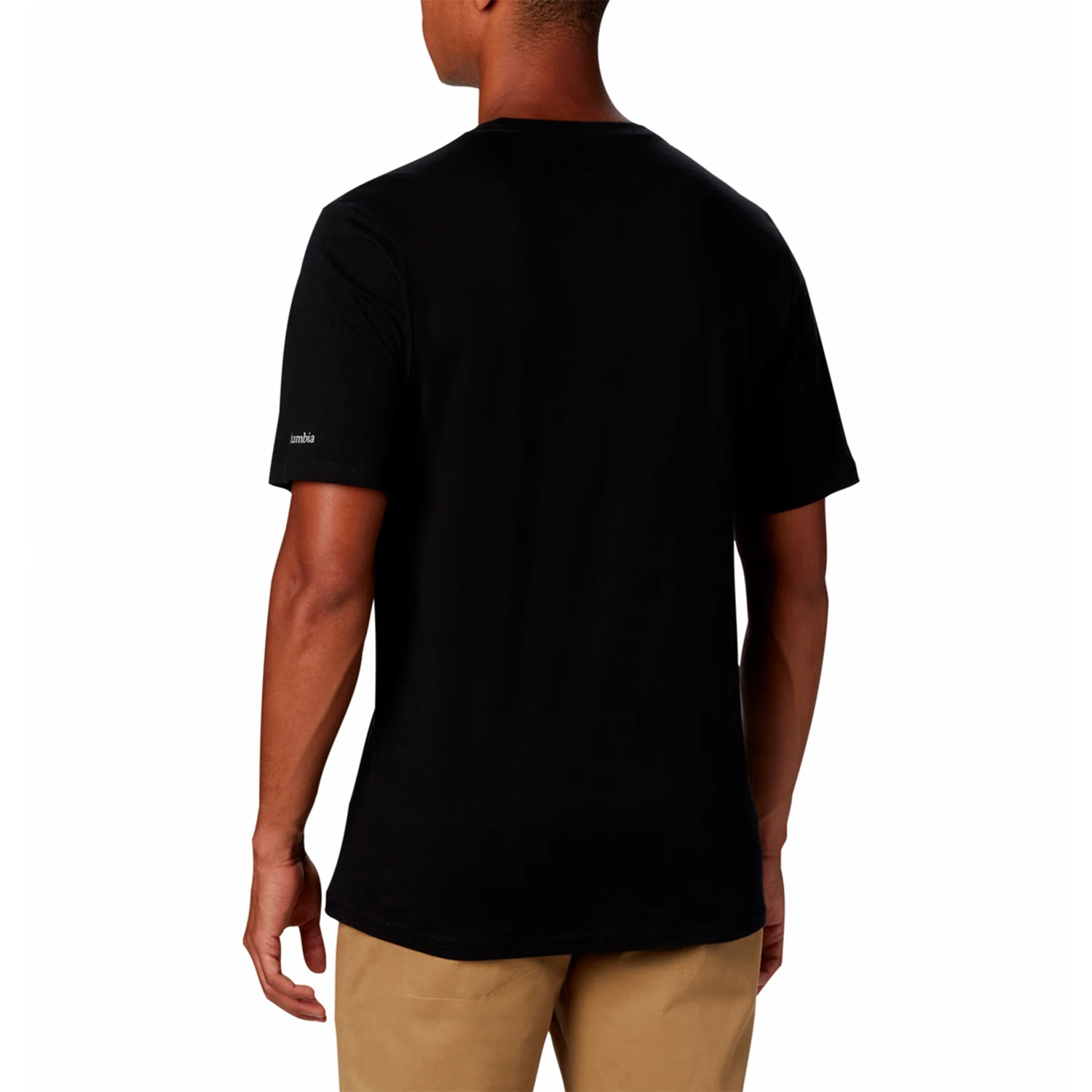 Polera Manga Corta Hombre Basic Logo Negro Columbia - Image 3