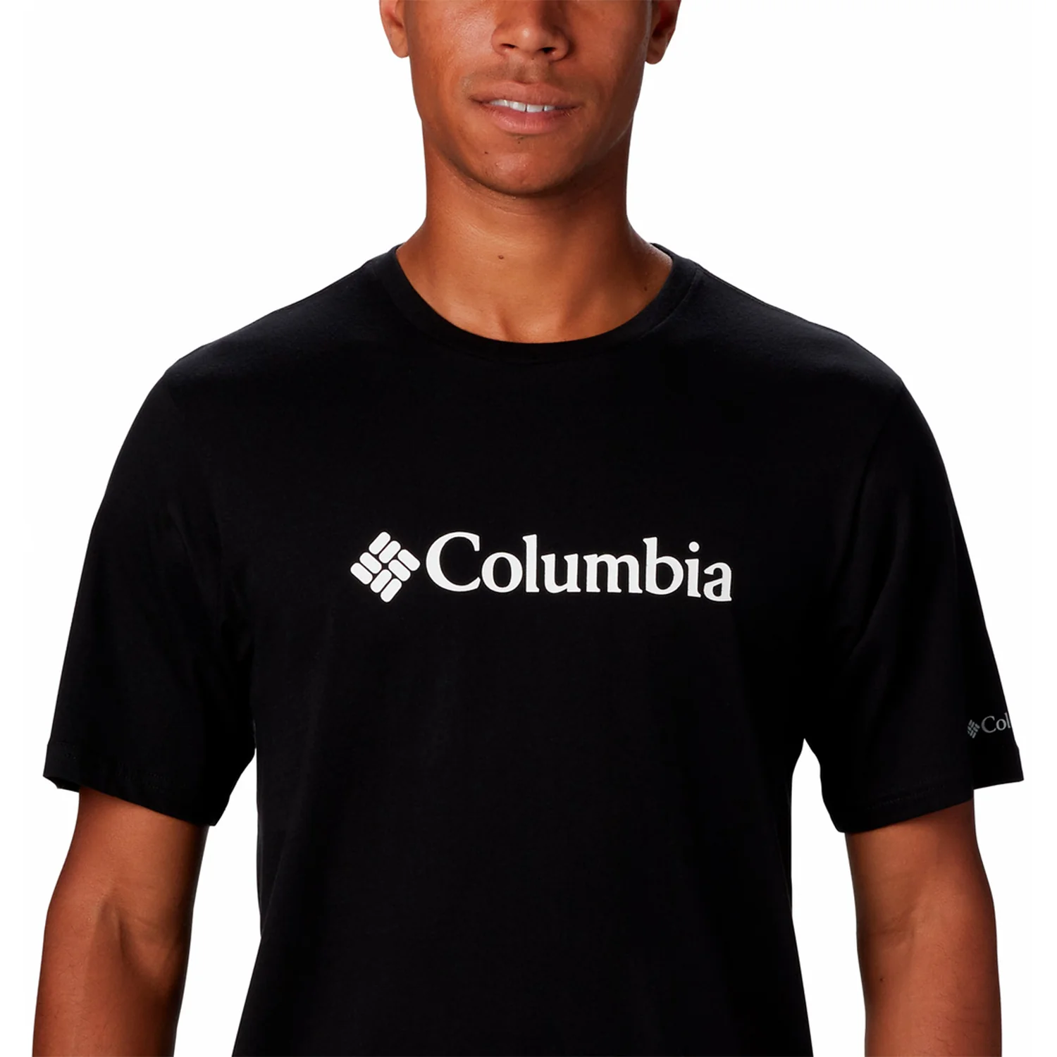 Polera Manga Corta Hombre Basic Logo Negro Columbia - Image 4