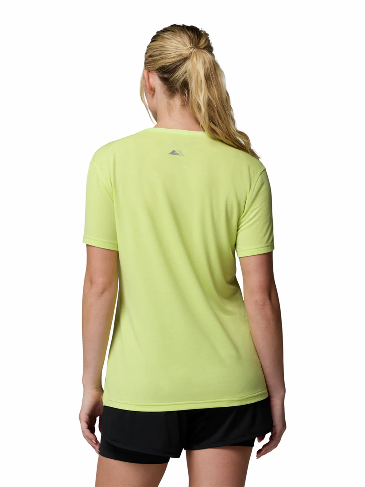 Polera Manga Corta Mujer Endle Trail Running Amarillo Columbia - Image 4