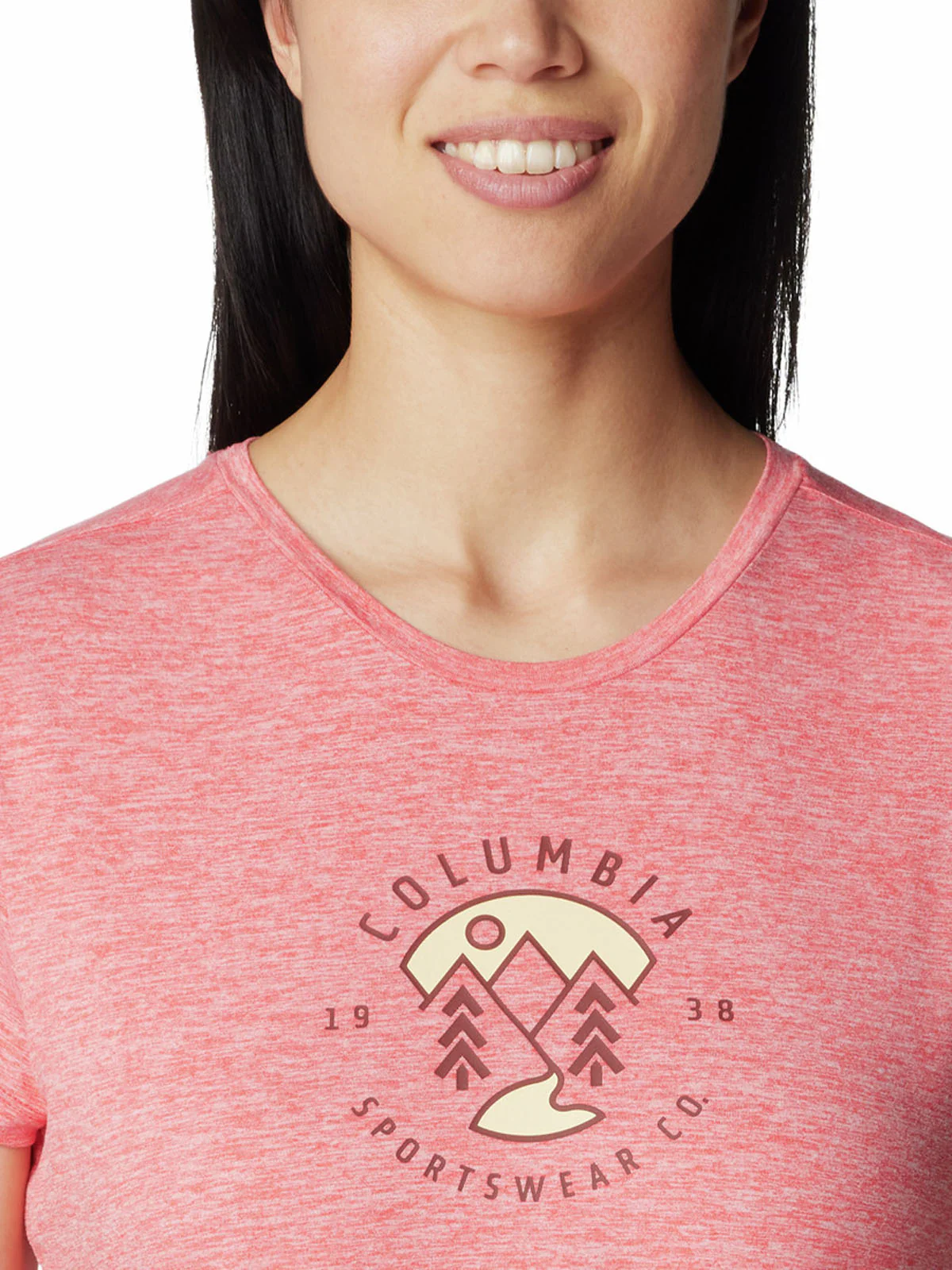 Polera Manga Corta Mujer Sloan Ridge Graphic Rosado Columbia - Image 3