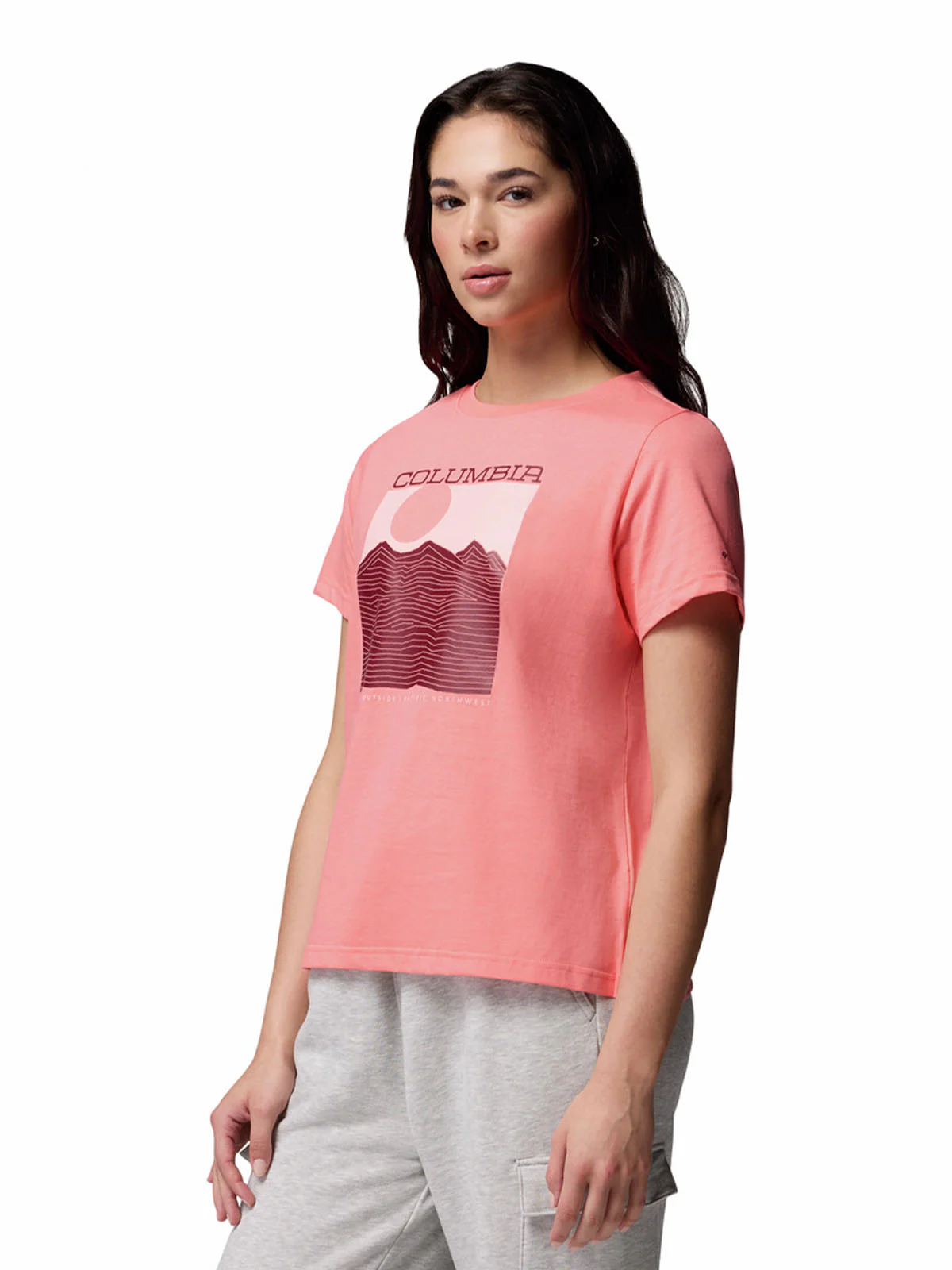 Polera Manga Larga Mujer Rolling Bend Graphic Rojo Columbia - Image 2