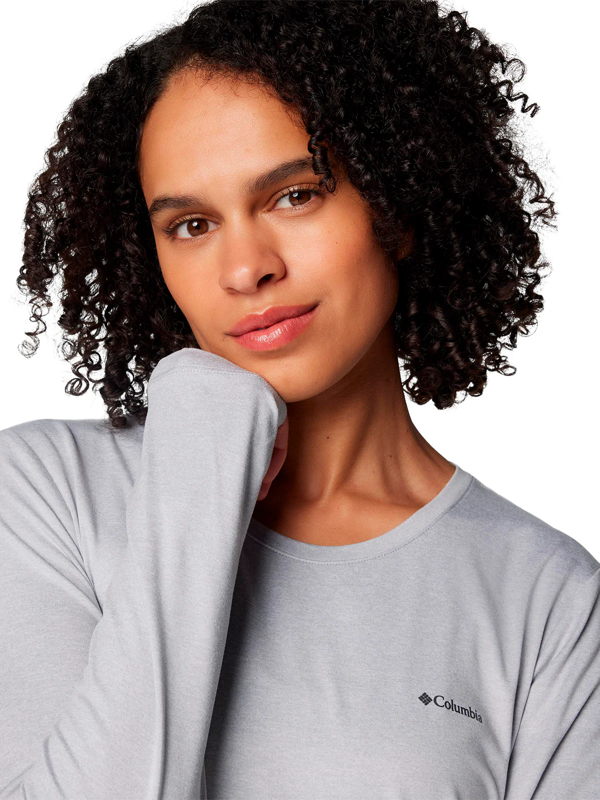 Polera Manga Larga Mujer Sloan Ridge Gris Columbia - Image 3