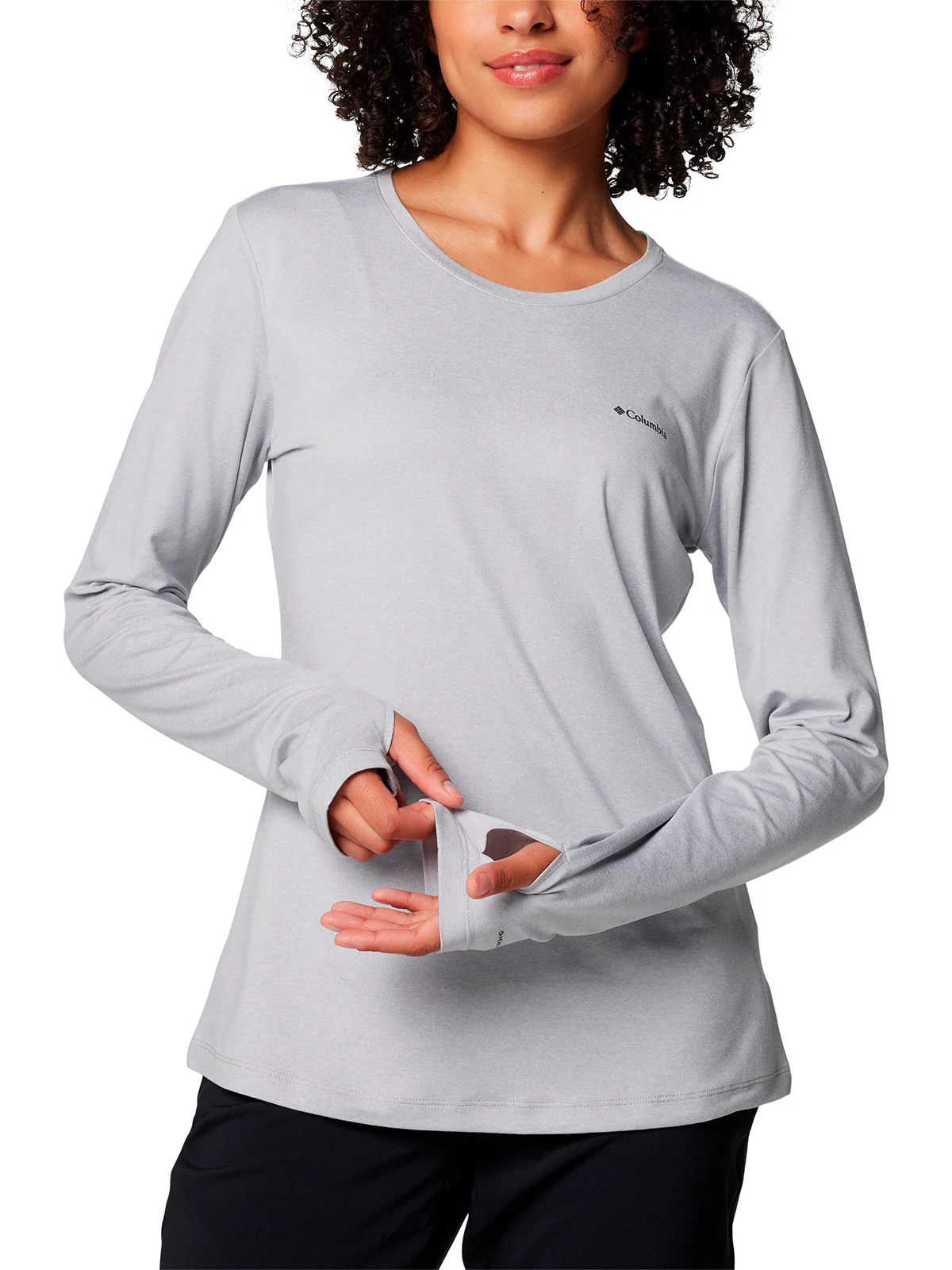 Polera Manga Larga Mujer Sloan Ridge Gris Columbia - Image 4