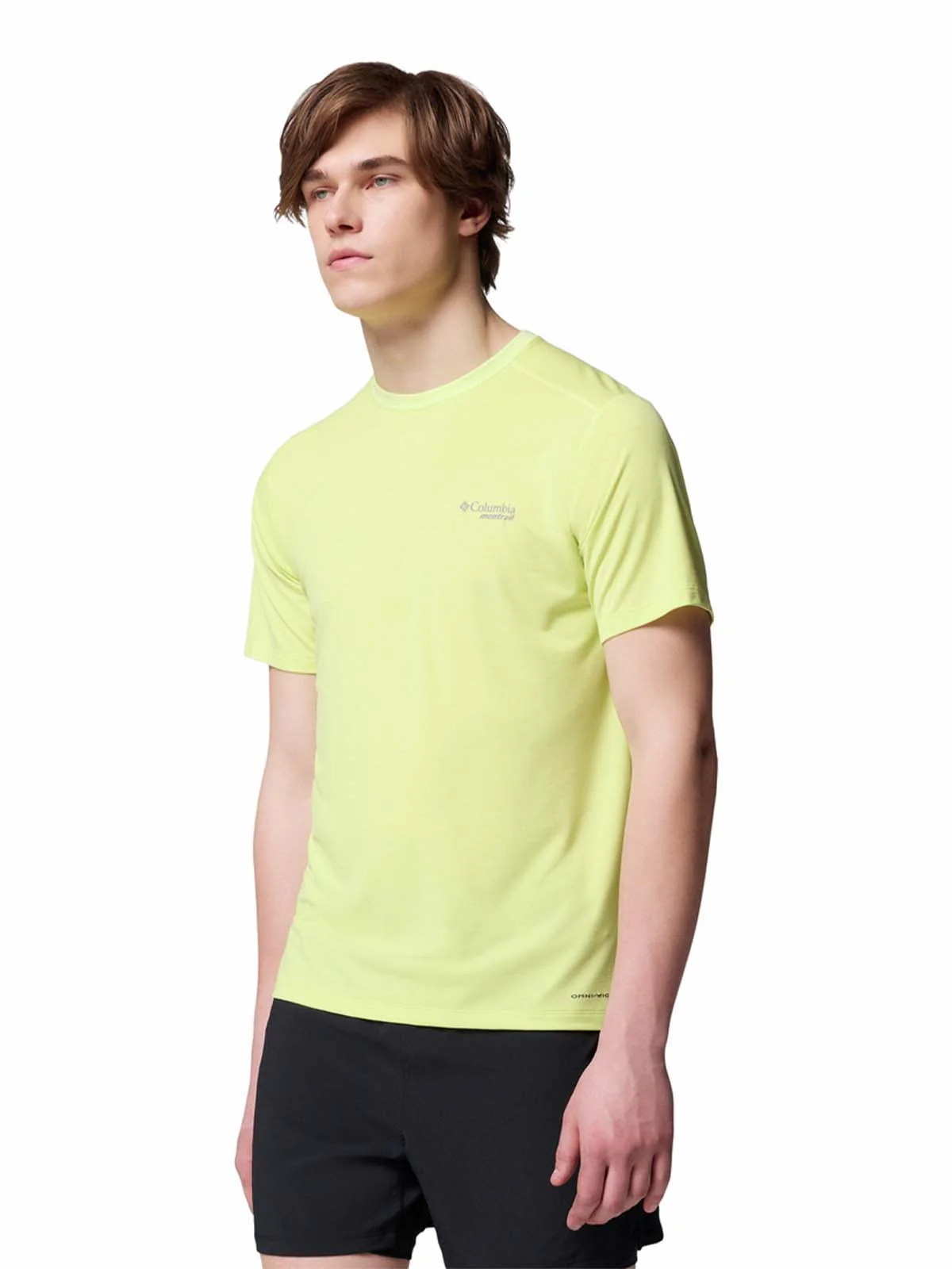 Polera Manga Corta Hombre Endle Trail Running Amarillo Columbia - Image 2