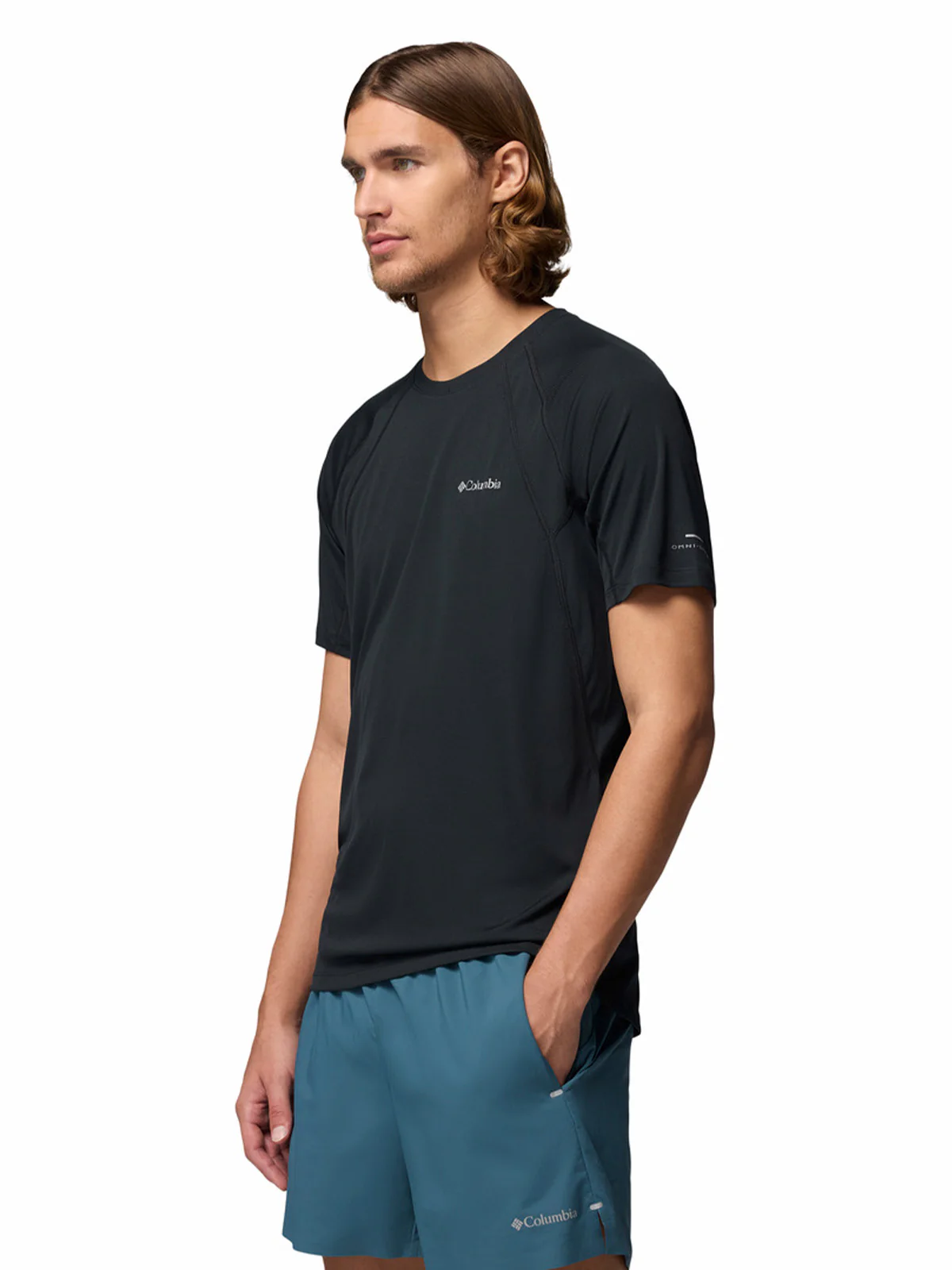 Polera Manga Corta Hombre Stealth Spring Negro Columbia - Image 2