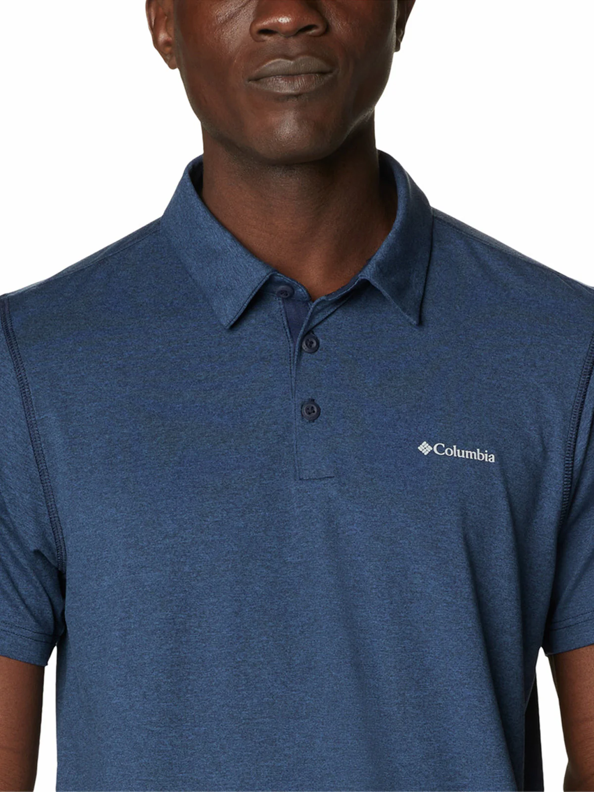 Polera Manga Corta Hombre Tech Trail Azul Columbia - Image 3