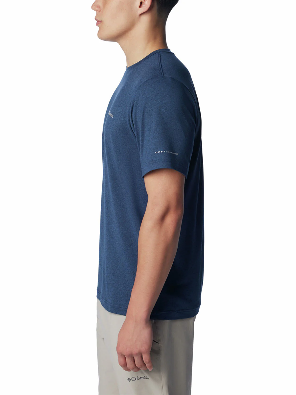 Polera Manga Corta Hombre Tech Trail Crew Neck Azul Columbia - Image 2