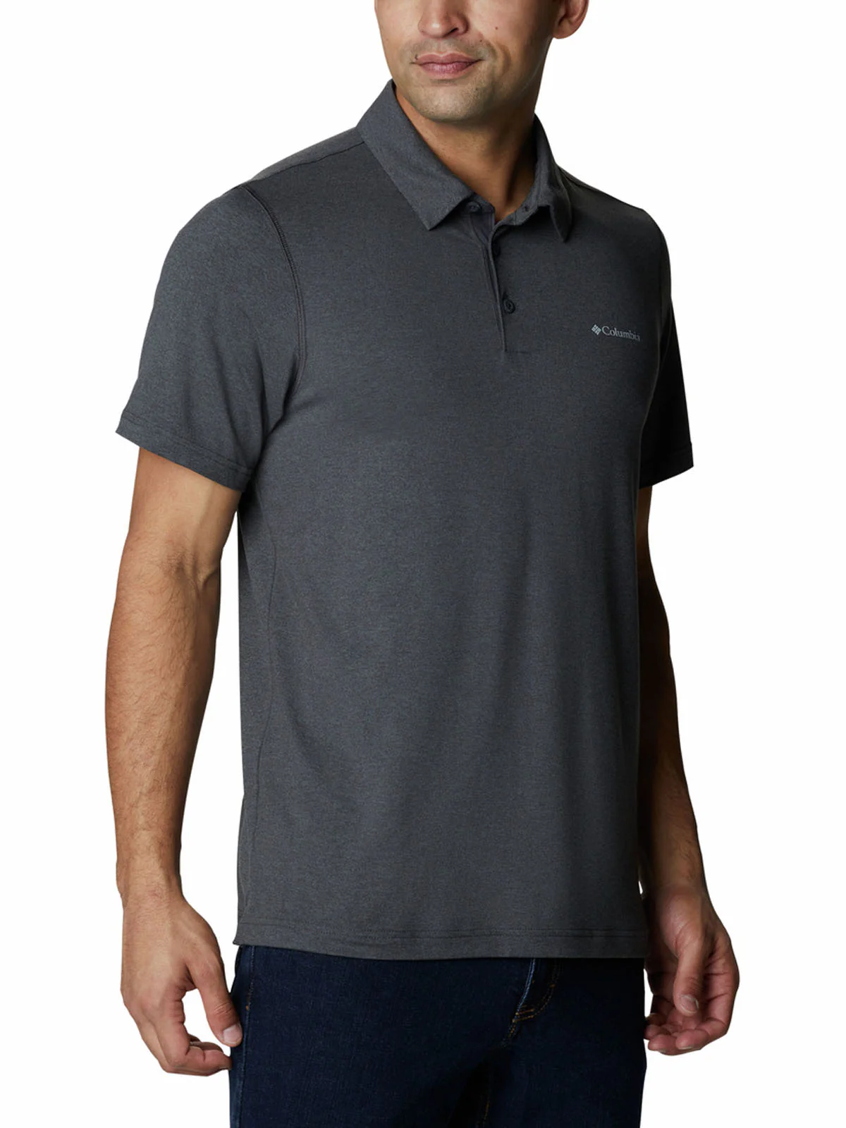 Polera Manga Corta Hombre Tech Trail Gris Shark Columbia - Image 4