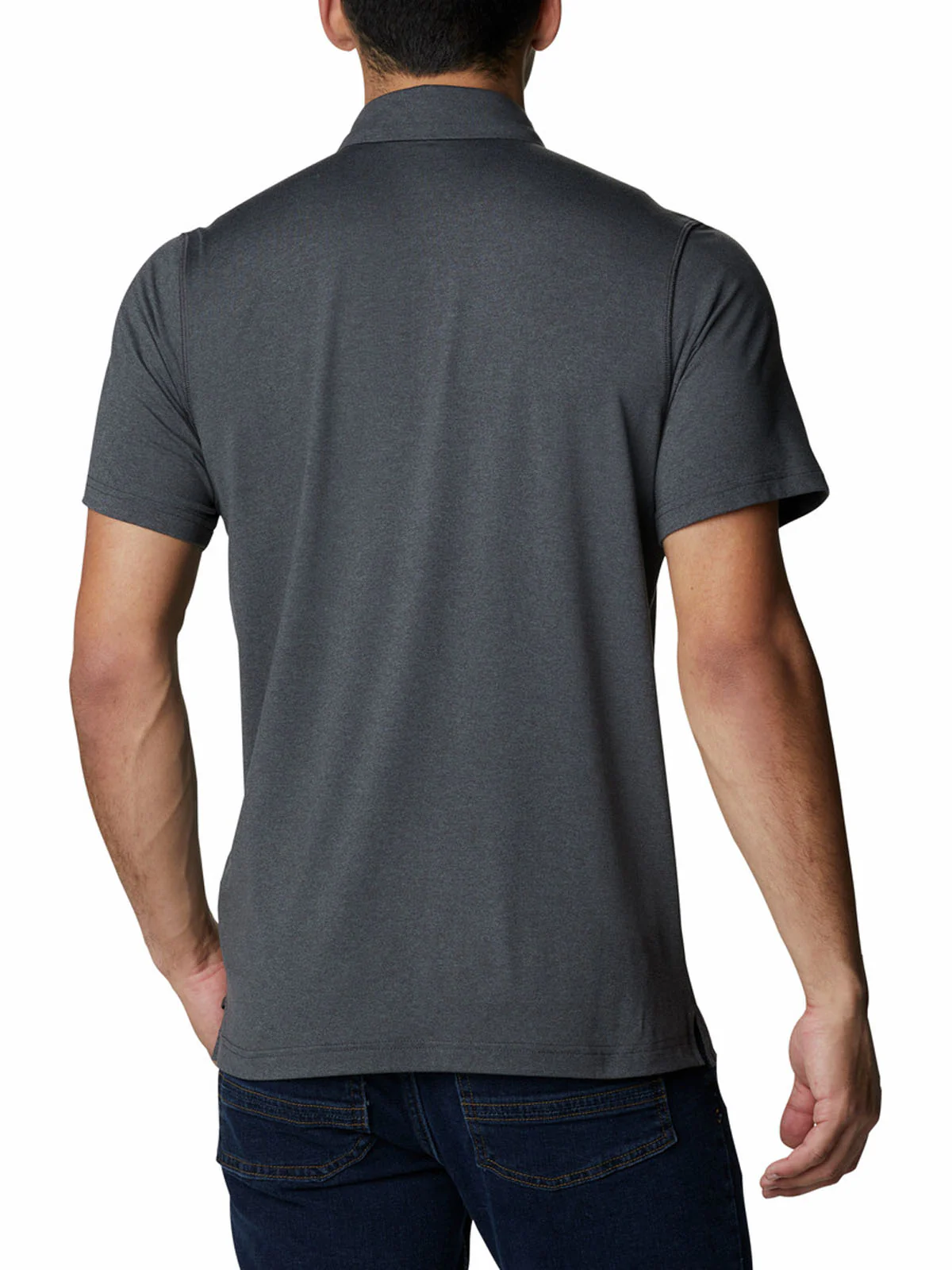 Polera Manga Corta Hombre Tech Trail Gris Shark Columbia - Image 5