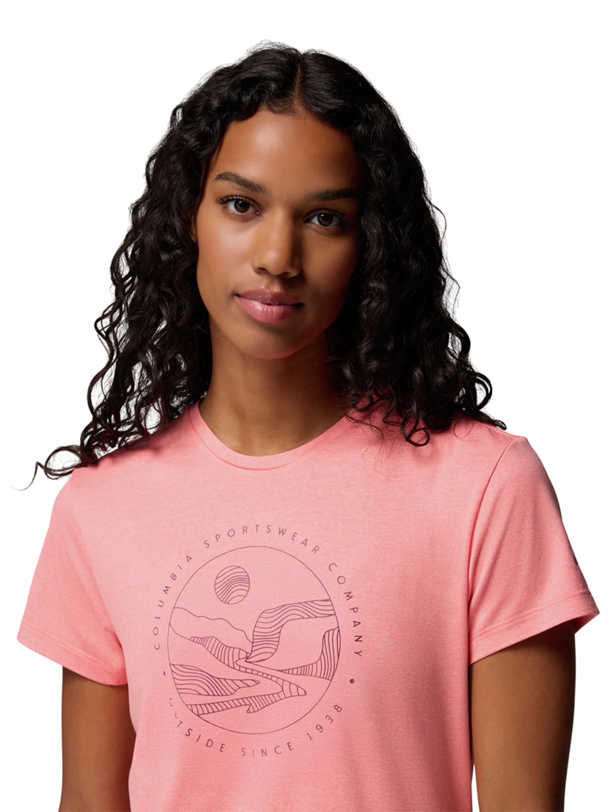 Polera Manga Corta Mujer Sloan Ridge Graphic Rojo Columbia - Image 3
