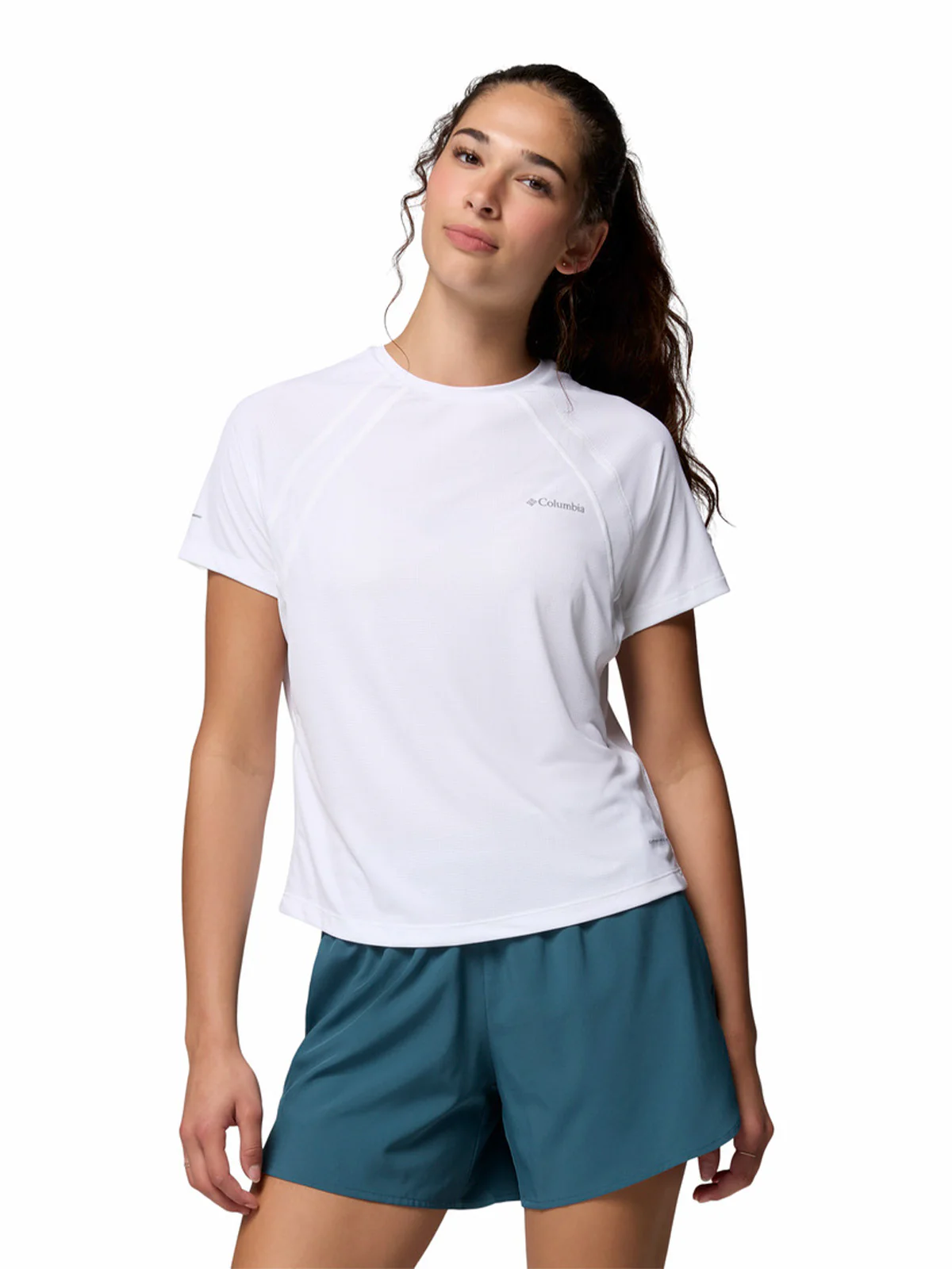 Polera Manga Corta Mujer Stealth Spring Blanco Columbia