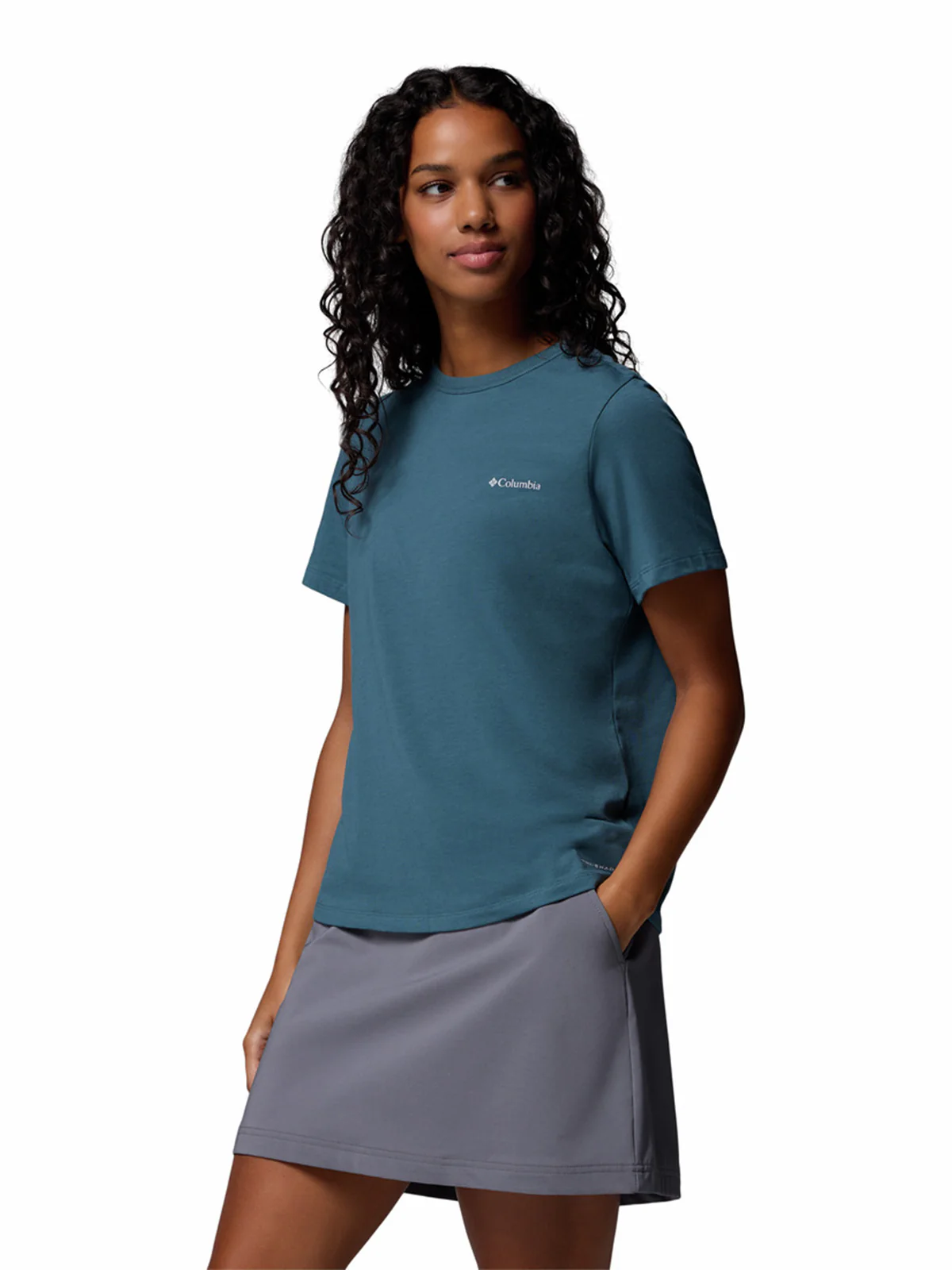 Polera Manga Corta Mujer Sun Trek II Azul Columbia - Image 2