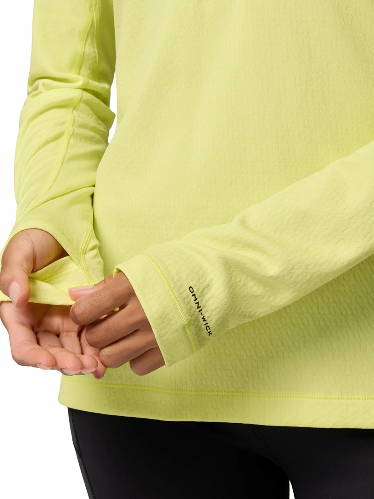 Polera Manga Larga Mujer Driventure Half Zip Amarillo Columbia - Image 5
