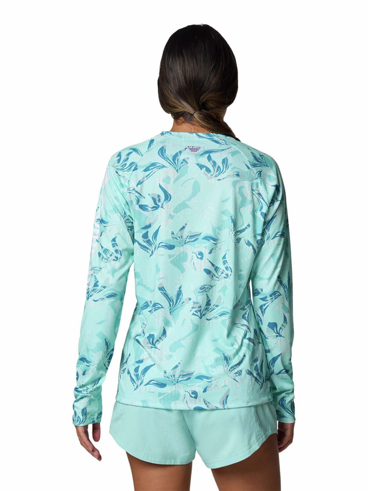 Polera Manga Larga Mujer Super Tidal Verde Columbia - Image 4