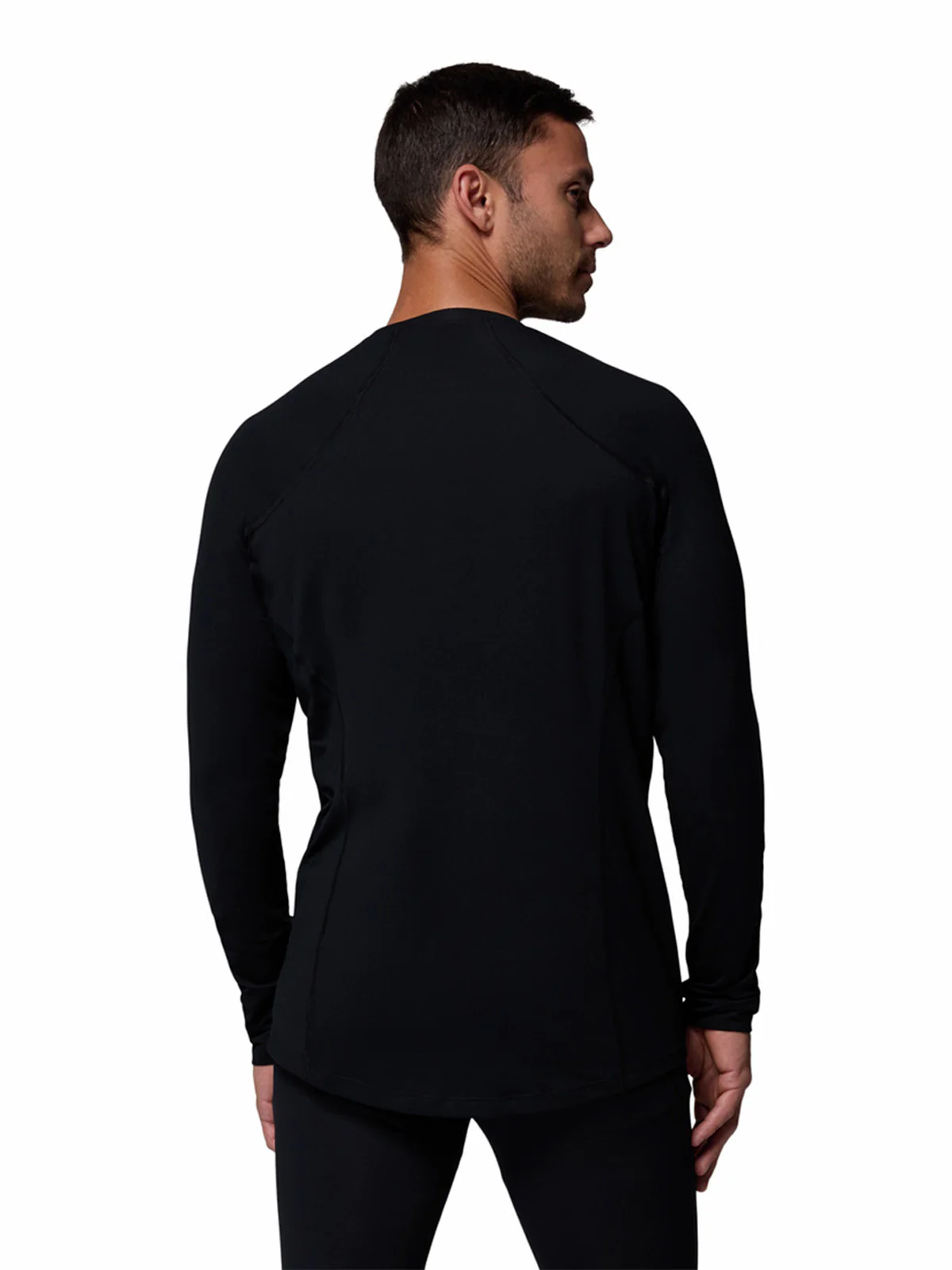 Primera Capa Polera Hombre Midweight Stretch Negro Columbia - Image 5