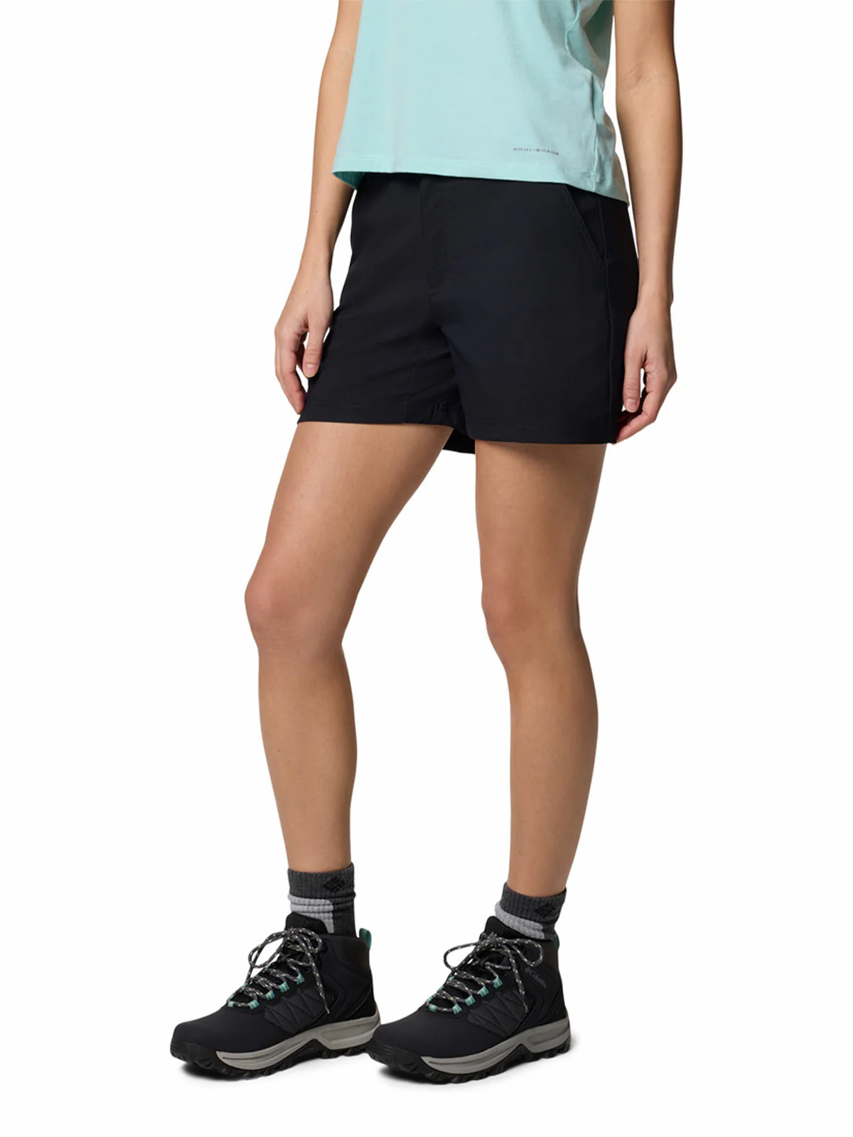 Short Mujer Leslie Falls II Negro Columbia - Image 2