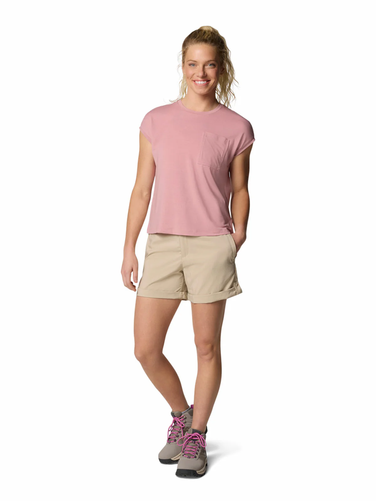 Short Mujer Silver Ridge Beige Columbia - Image 7