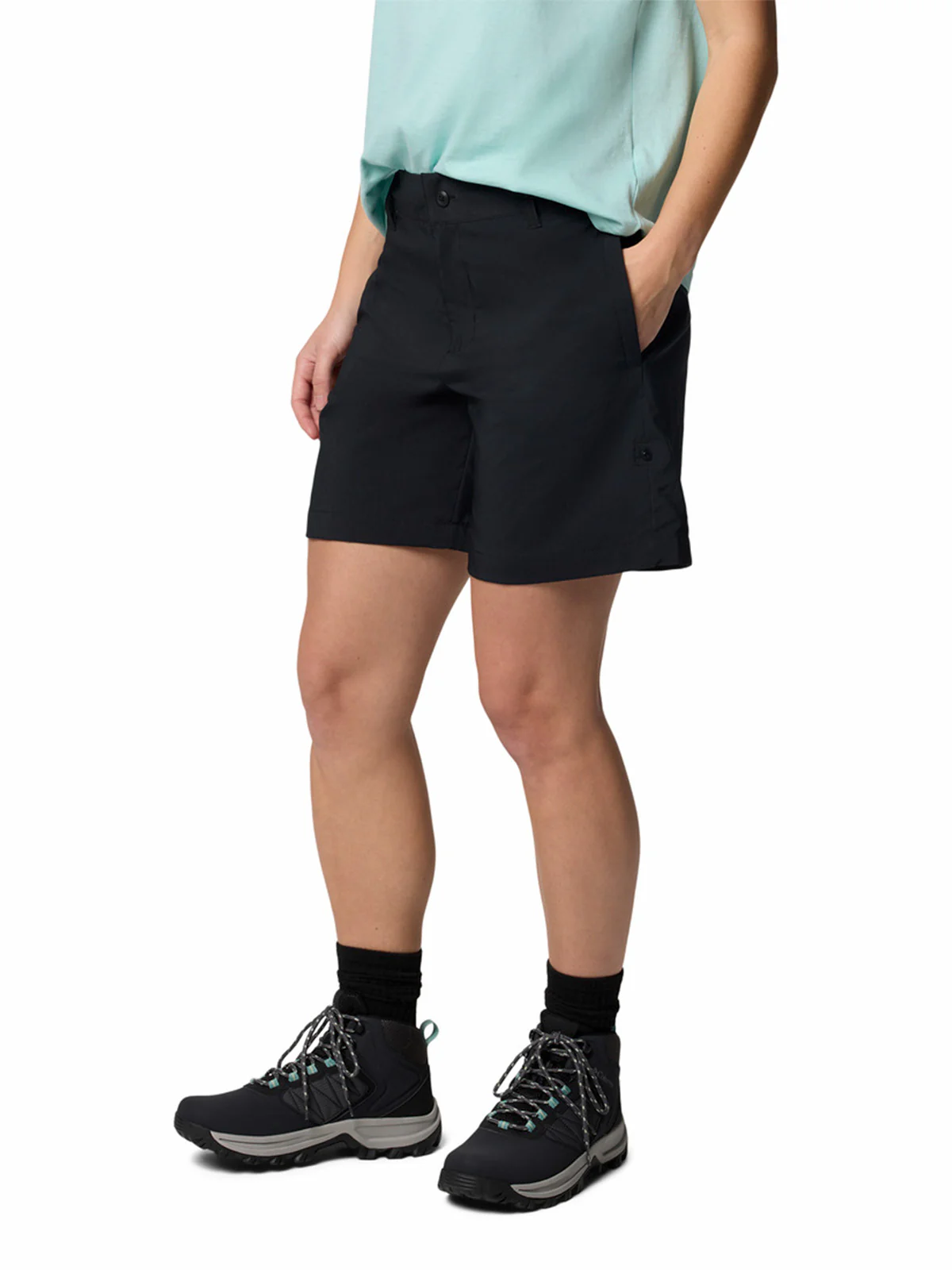 Short Mujer Silver Ridge Negro Columbia - Image 2