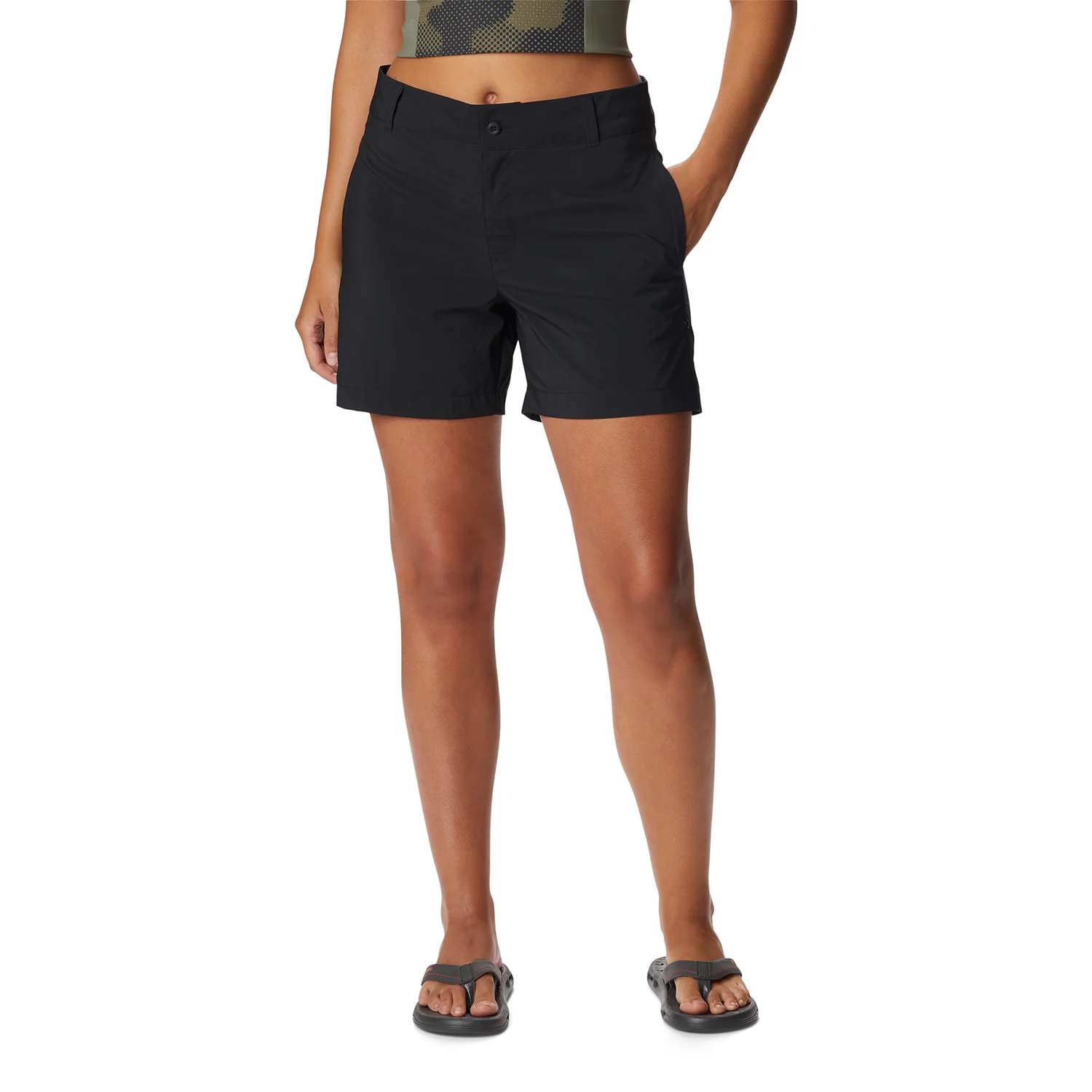 Short Mujer Silver Ridge Utility Negro Columbia - Image 2