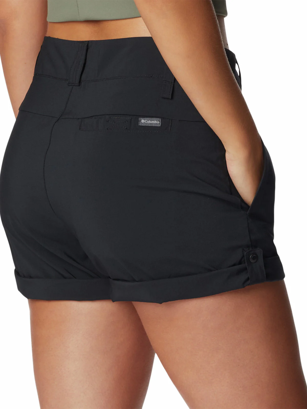 Short Mujer Silver Ridge Utility Negro Columbia - Image 4