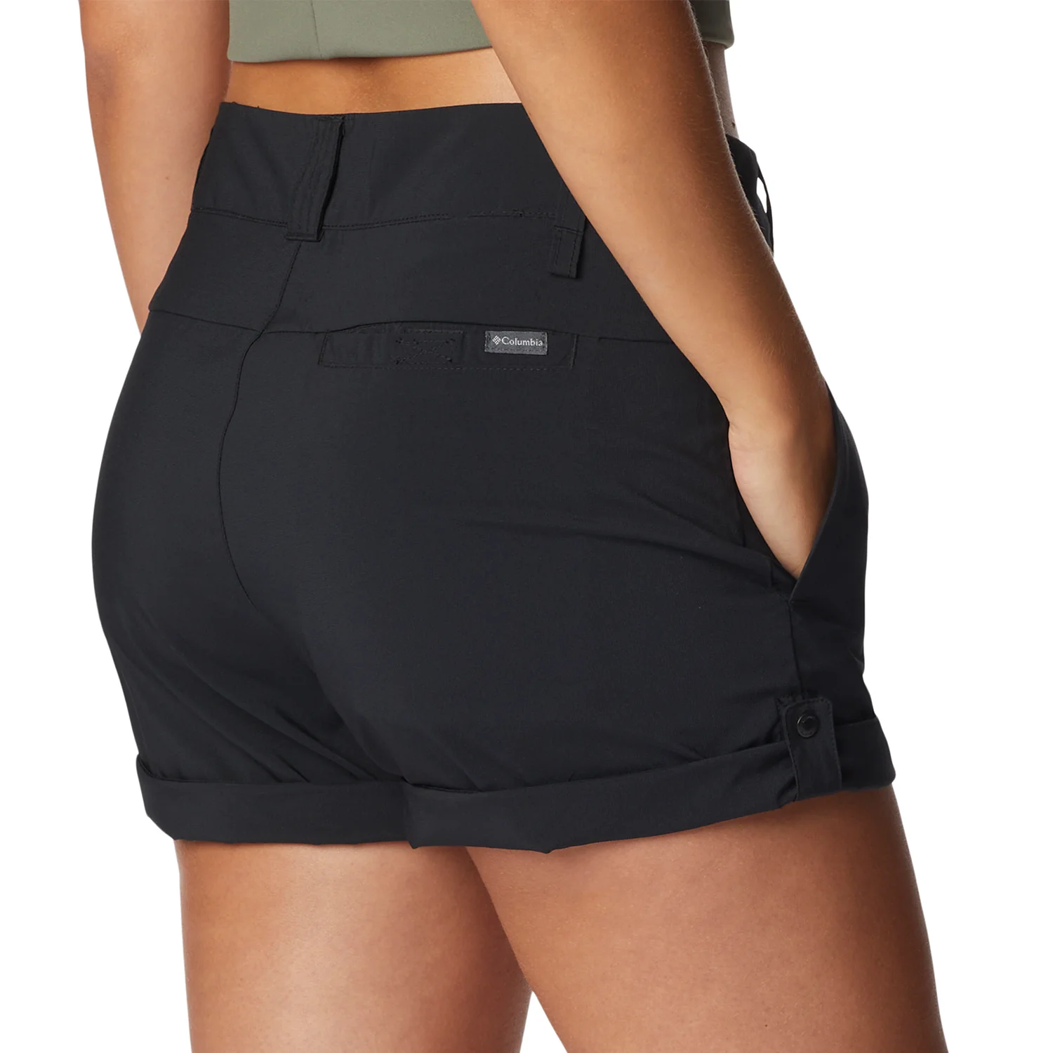 Short Mujer Silver Ridge Utility Negro Columbia - Image 5
