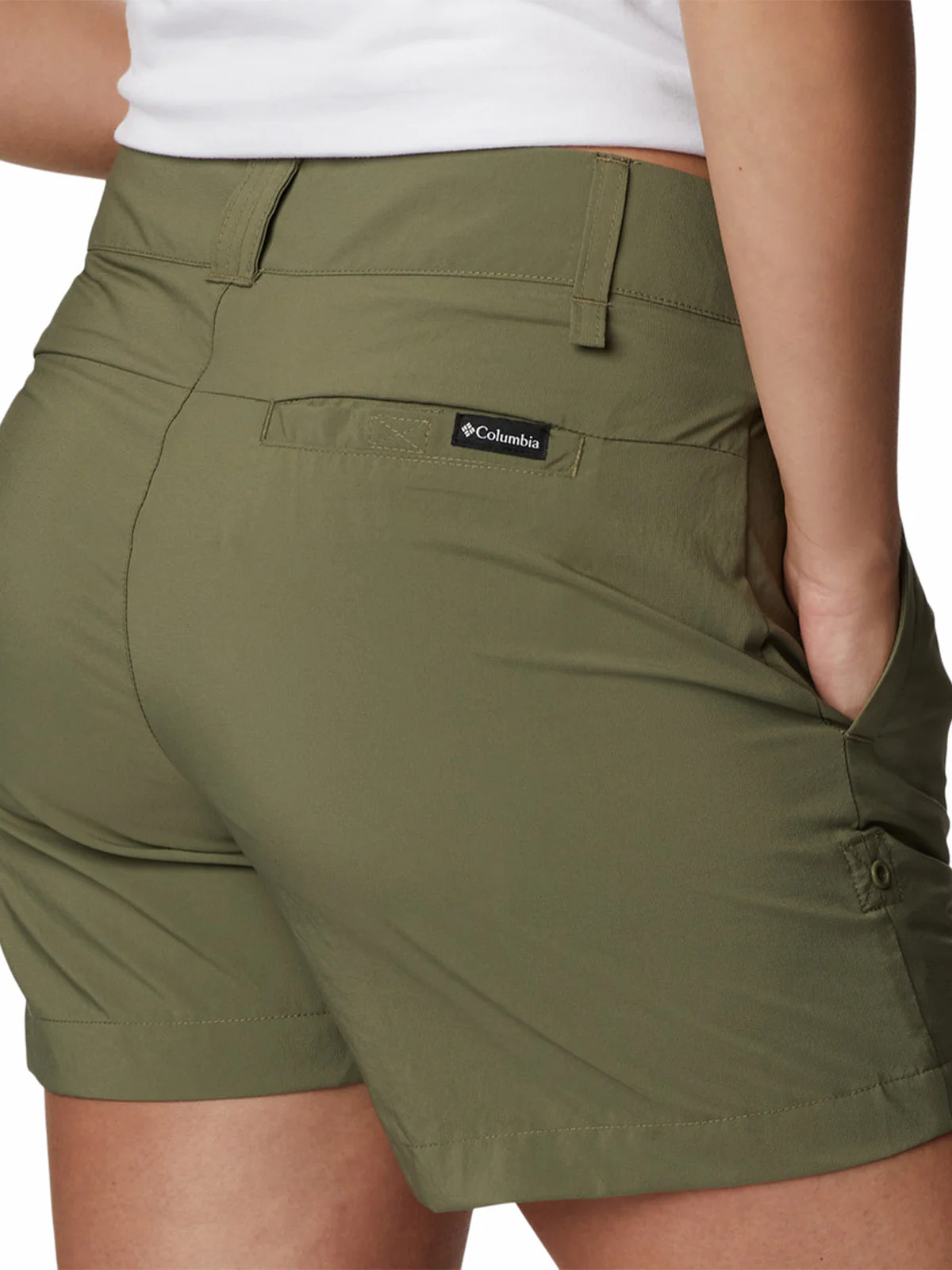 Short Mujer Silver Ridge Utility Verde Columbia - Image 4