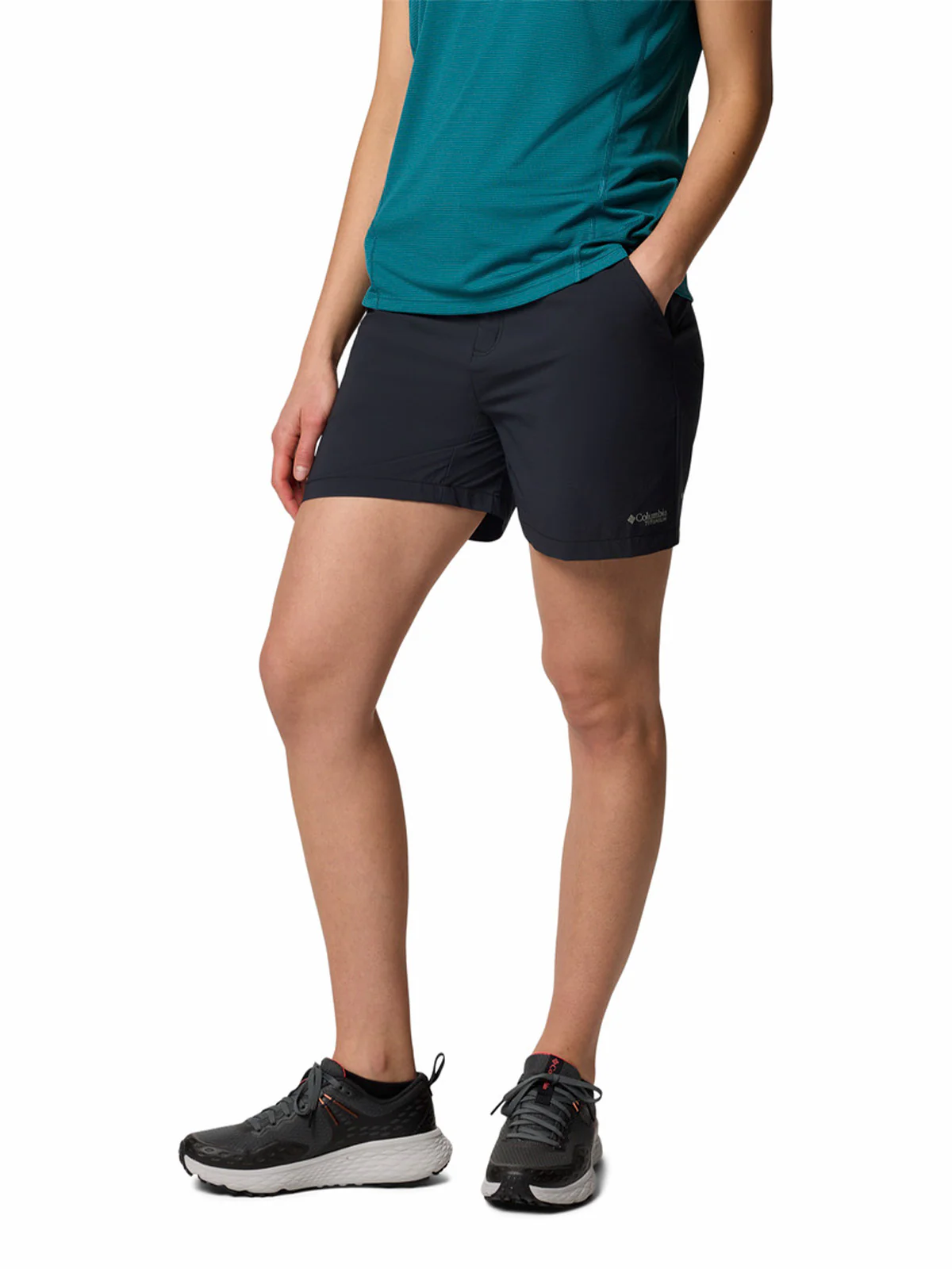 Short Mujer Summit Valley Negro Columbia - Image 3