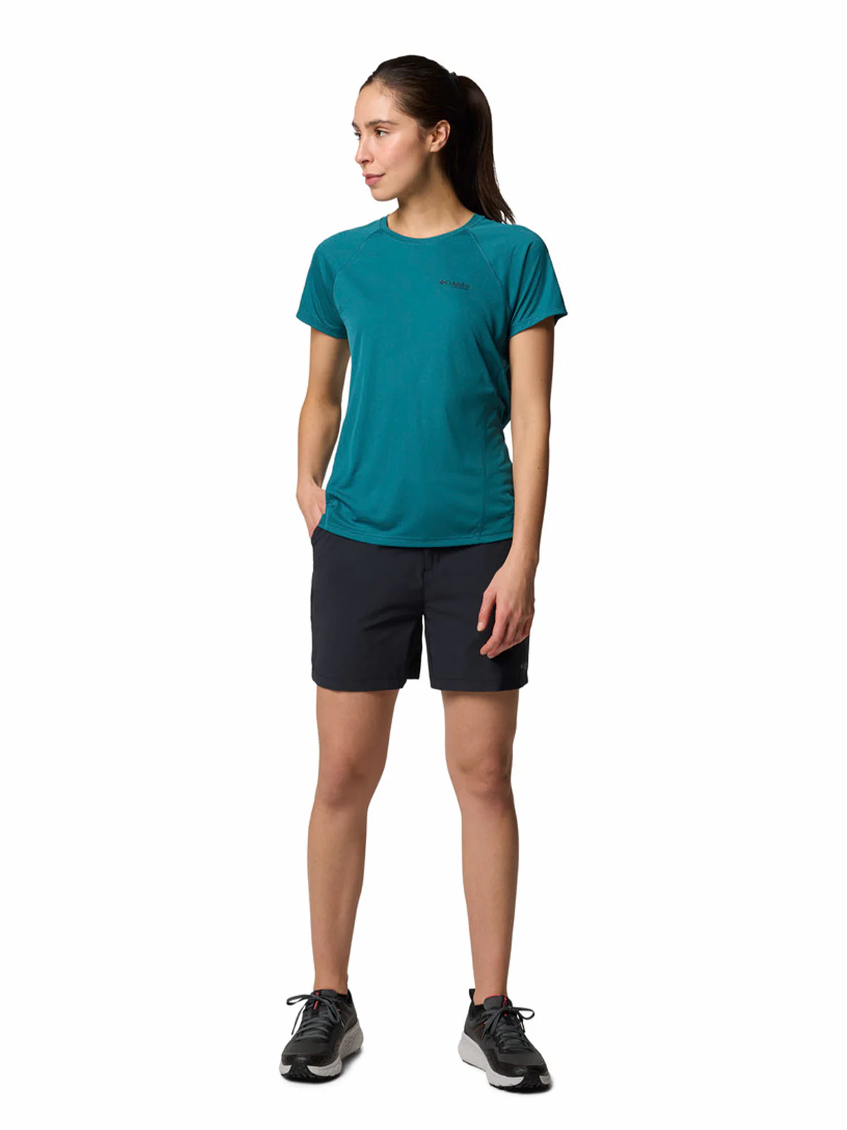 Short Mujer Summit Valley Negro Columbia - Image 8